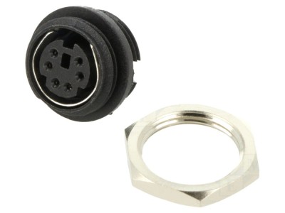 Conector DIN mini soclu, 6 pini foto