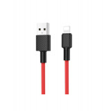 Hoco Carbon X29 cablu de date USB la IPHONE Lightning-Lungime 1 Metru-Culoare Roșu