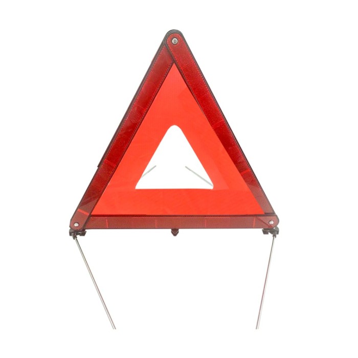 Triunghi Reflectorizant Auto - 43x43x43 cm (Vizibilitate Maxima, Certificat E-Mark)