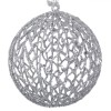Glob Crăciun, Model Glitter, Argintiu, Diametru 15 cm, Material Plastic, Oem