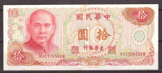 Taiwan 1976 - 10 yuan aUNC (usor patata) foto