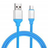 Cablu de date si incarcare 2M Lungime, USB A la TYPE-C albastru