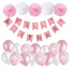 Set 21 baloane accesorii pentru petrecere aniversare HAPPY BIRTHDAY