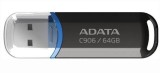 MEMORIE USB 2.0 ADATA 64 GB, cu capac, carcasa plastic, negru, &quot;AC906-64G-RBK&quot; (timbru verde 0.03 lei)