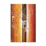 Tablou abstract pictat manual living, birou, Fantezie in abstract 4, 90x60cm ulei pe panza, gata de agatat pe perete