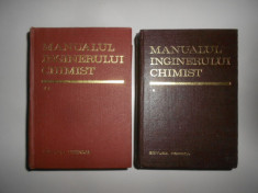 Dumitru Sandulescu - Manualul inginerului chimist 2 volume (1972, ed. cartonata) foto