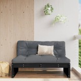 Gossi canapea de mijloc, 120x80 cm, negru, lemn masiv de pin