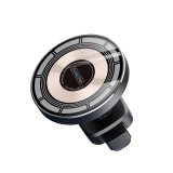 Duzzona - Car Holder with Wireless Charging (V2) - Magnetic Grip for iPhone, Fast Charge 15W - Black