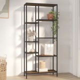 Gossi biblioteca, 80x30x180 cm, otel si lemn prelucrat