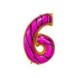 Balon folie aniversare forma de cifra 78 cm-Tip Cifra 6