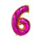 Balon folie aniversare forma de cifra 78 cm-Tip Cifra 6