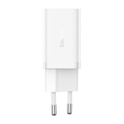 INCARCATOR retea Baseus GaN5 Pro, Quick Charge 40W, 2 x USB Type-C, alb &amp;amp;quot;CCGP180102&amp;amp;quot; (timbru verde 0.18 lei) - 6932172627911 foto