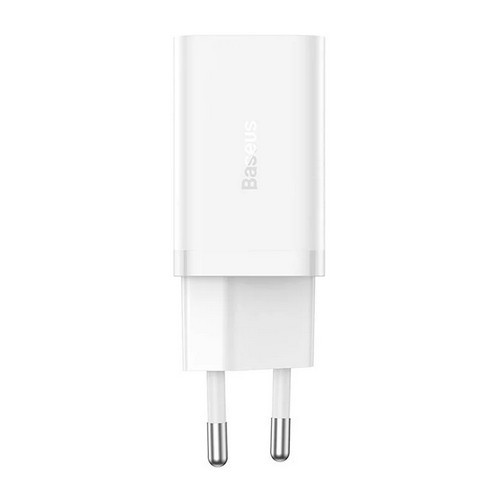 INCARCATOR retea Baseus GaN5 Pro, Quick Charge 40W, 2 x USB Type-C, alb &amp;quot;CCGP180102&amp;quot; (timbru verde 0.18 lei) - 6932172627911