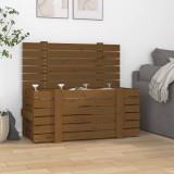Cutie de depozitare, maro miere, 91x40,5x42 cm, lemn masiv pin