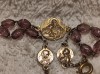 Argint BRATARA ISUS HRISTOS FECIOARA MARIA si IOANA DARC aurita 1900 splendida