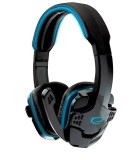 Cumpara ieftin Casti audio cu fir Esperanza Raven, control volum, microfon incorporat, marime ajustabila, 32 Ohm, 105dB, negru/albastru