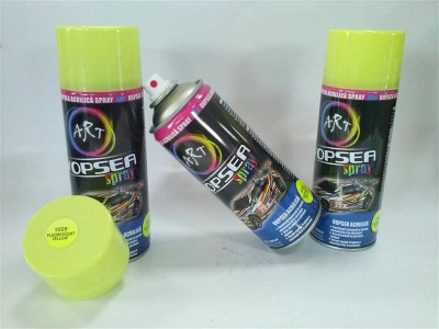 Spray vopsea galben fluorescent profesional 400ml foto