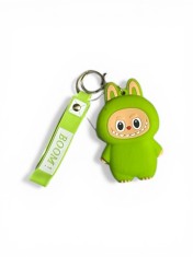 Geanta Mini cu Breloc din Silicon EMC ONSHOP&reg;, model animat de tipul "La Bubu", 10 cm, Verde