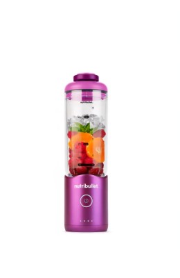 Blender portabil NutriBullet Flex 590 ml, USB-C, Crush Ice, lamă detașabilă, capac To-Go, BPA-Free, NBP013VT, Mov foto