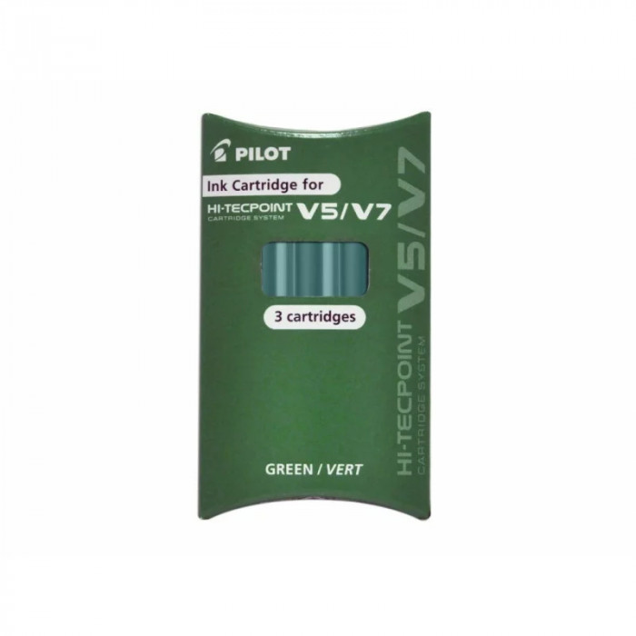 Rezerva Pilot Roller V5/V7 Hi-Tecpoint Reincarcabil Verde