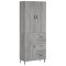Dulap inalt, gri sonoma, 69,5x34x180 cm, lemn compozit