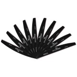 Cumpara ieftin Set 10 Pile Unghii Semiluna granulatia 100/180 - SensoPRO Milano, negru