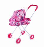 Carucior papusi cu landou, pliabil, model inimioare, 57x48x29 cm, Oem