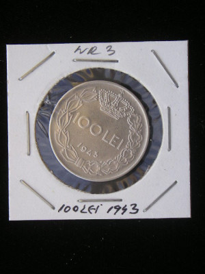 M1 C10 - Moneda foarte veche 70 - Romania - 100 lei 1943 foto
