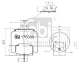 FEBI BILSTEIN 178039 Burduf, suspensie pneumatica