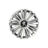 Cumpara ieftin Set 4 capace roti Cu Inel Cromat Royal R16 pentru gama auto Peugeot, Autohelix MSA