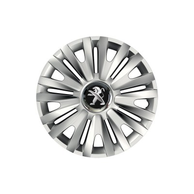 Set 4 capace roti Cu Inel Cromat Royal R14 pentru gama auto Peugeot foto