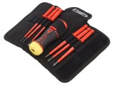 Kit Șurubelnițe Izolate BAHCO 1kVAC, 7 Bucăți, Pozidriv - Scule Profesionale