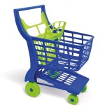 Cărucior Supermarket Jucărie Copii, Plastic, Albastru/Verde, 2-4 Ani, Joc de Rol, Bucătărie