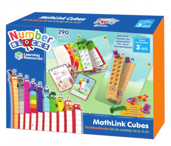 MathLink&reg;Cubes Numberblocks in romana - Set de activitati de la 11 - 20 PlayLearn Toys