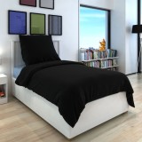 Cumpara ieftin Set husă pilotă, negru, bumbac, 200 x 200/80 x 80