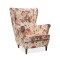 Fotoliu clasic tapitat Lord I material textil cu model floral, LORDCWM82 - Signal Colorat