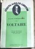 F.1 Carte Pagini Nemuritoare din Voltaire - Andre Maurois - Editura Socec, Colectia Marilor Ganditori, Veche Interbelica, Raritate