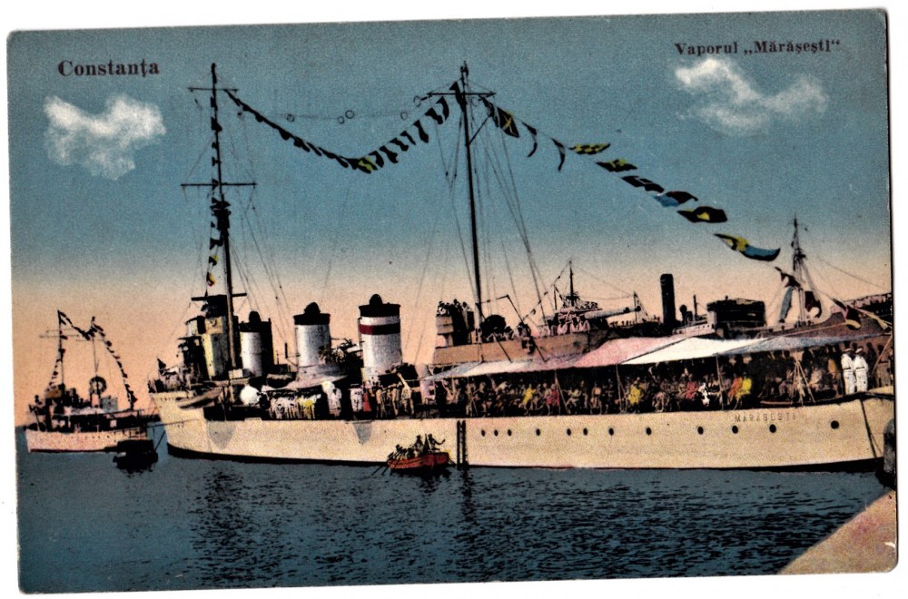 Carte postala aprox.1930 foarte animata Constanta vaporul Marasesti,  Necirculata, Printata | Okazii.ro