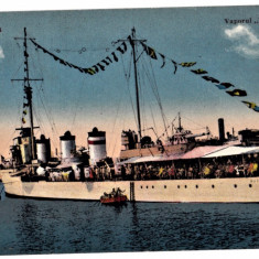 Carte postala aprox.1930 foarte animata Constanta vaporul Marasesti