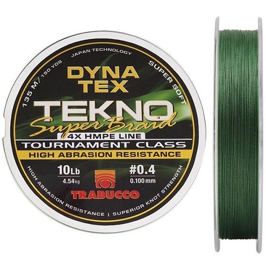 FIR TEXTIL TRABUCCO DYNA TEX TEKNO SUPER BRAID DG 135M 0.148MM 15LB