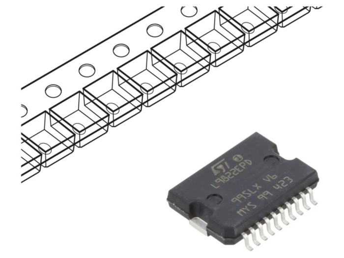 Driver low-side IC PowerSO20 8 Ch 4,5-5,5V