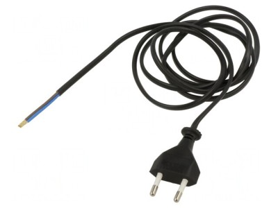 Cablu Alimentare 2x0,75mm2 PVC 1,5m Negru foto
