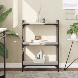VidaXL Bibliotecă cu 3 niveluri gri sonoma 60x30x86 cm lemn compozit
