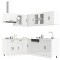 Set dulap de bucătărie 11 piese &bdquo;Lucca&rdquo; alb lucios Lemn