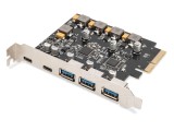 Card Extensie PCIe DIGITUS DS-30222 cu 3x USB A și 2x USB C 3.1 Gen 2