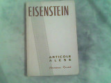 Articole alese-S.M.Eisenstein, Alta editura