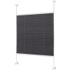 Jaluzea pliabila din tesatura de poliester Whimlets, Zi/Noapte, L 90 cm x H 130 cm, gri antracit, montare cu clema, fara gaurire, pentru ferestre si u