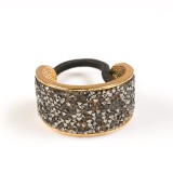 Elastic de par cu accesoriu semirotund si pietre negre