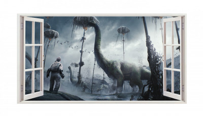 Sticker decorativ cu Dinozauri, 85 cm, 4246ST foto