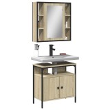 Set mobilier de baie, 2 piese, stejar sonoma, lemn prelucrat